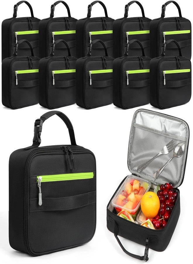 VZZNN 12 Pack Lunch Box, Insulated Lunch Bag Boys & Girls & Men & Women, 900D Oxford Fabric, Soft Lunch Box for Men Reusable Lunchbox for Office,Outdoor (Black) - Image 1